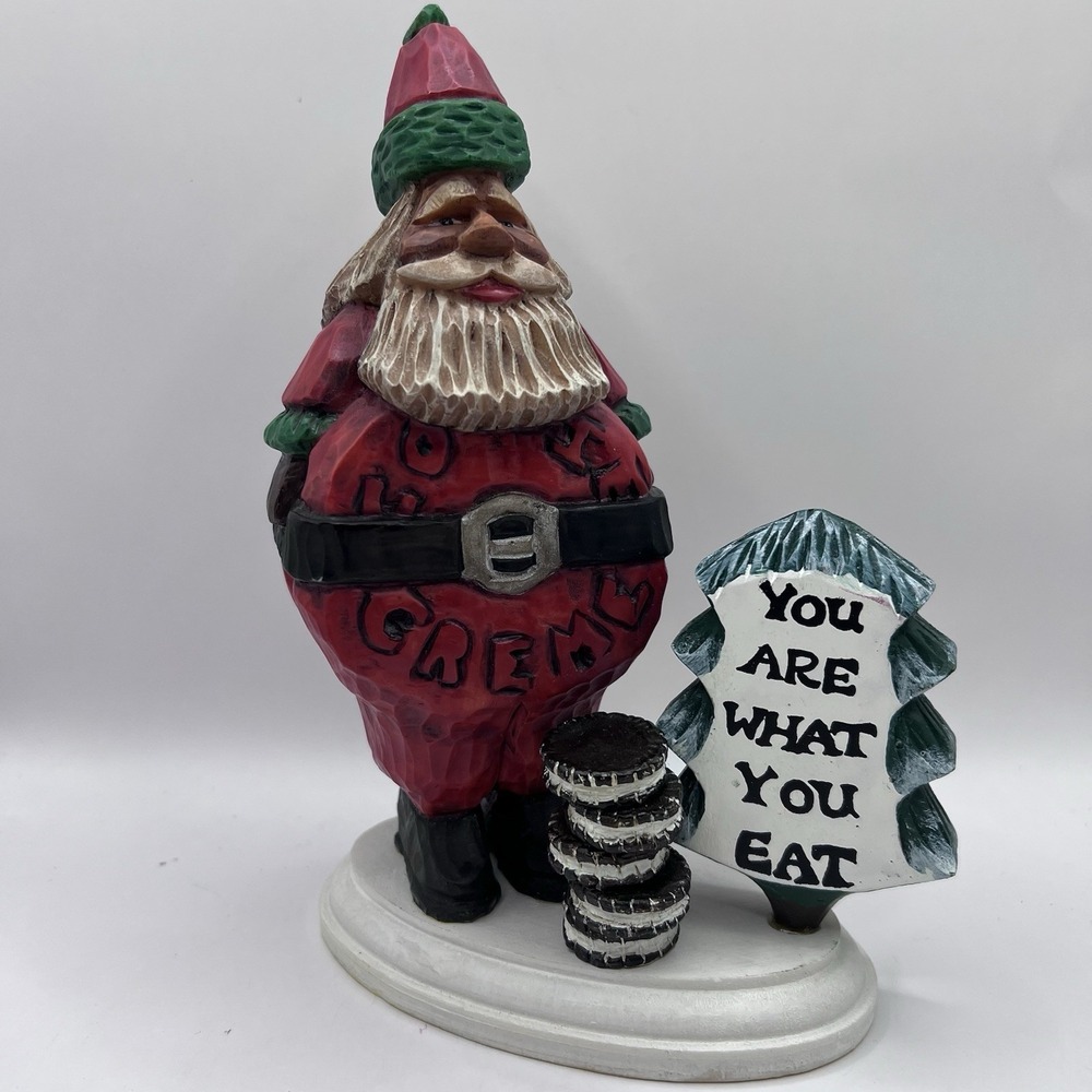 Santa Kurt S. Adler Bolinger You Are What You Eat 8.5" Cookie & Cream Figurine